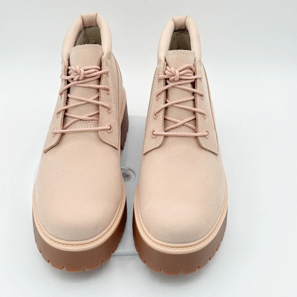 Timberland Stone Street Mid Lace Chukka Junior Girls 6.5 Junior Girls Pink NEW